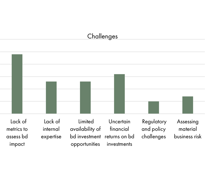 What are the primary challenges or barriers you have encountered when considering investments in biodiversity?