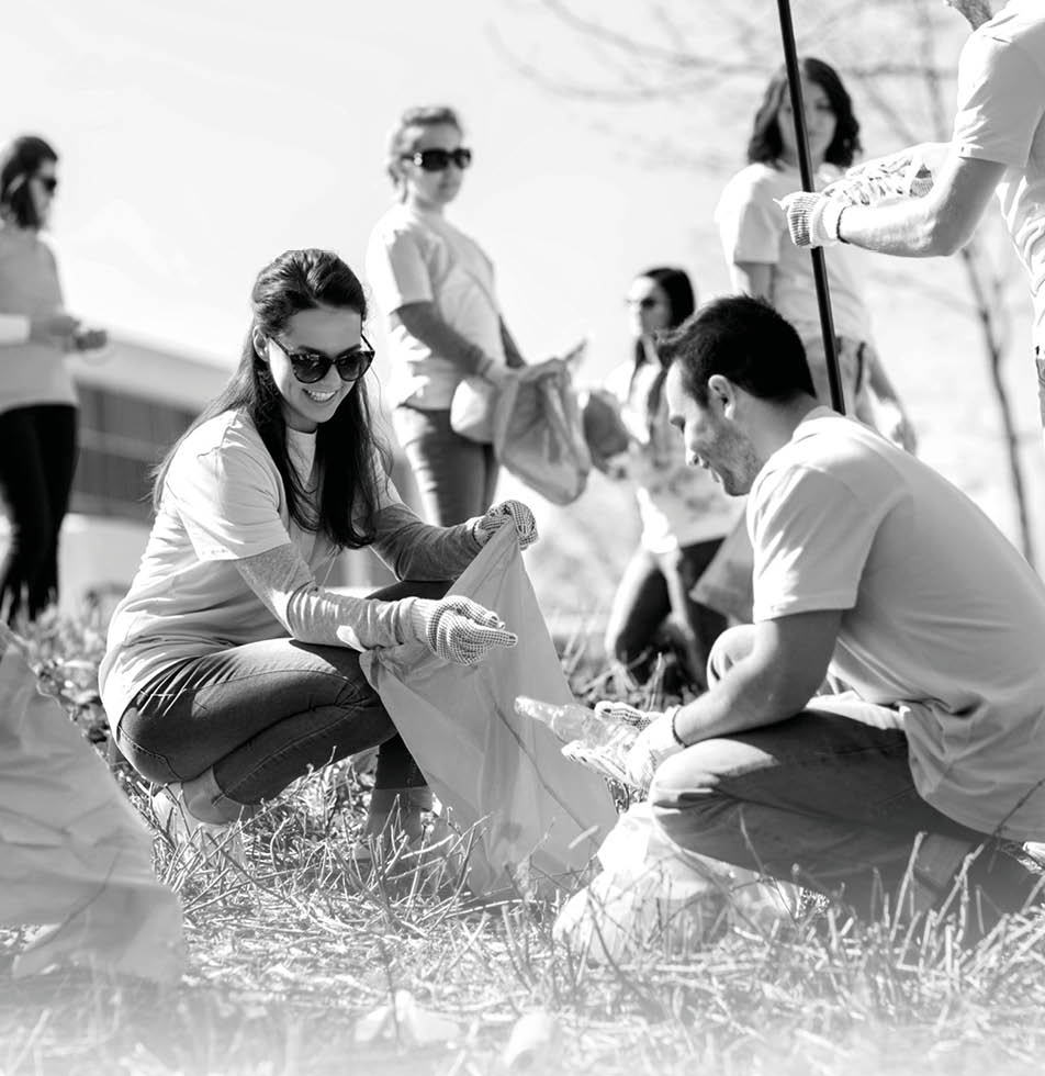 People cleaning up the environment